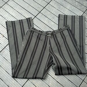 New York and Company striped stretch  black and grey pants size small